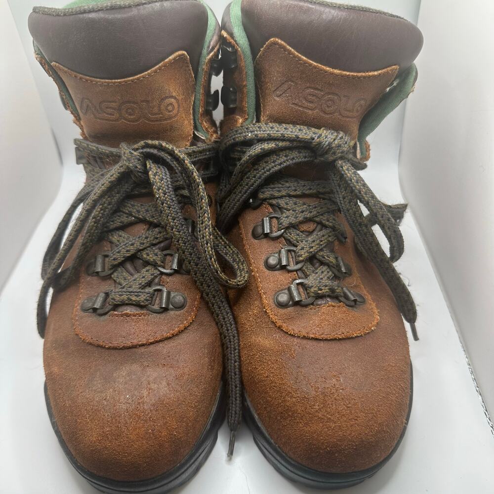 Asolo Goretex Vibram hiking boots brown Womens Size 7.5